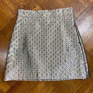 Metallic floral miu miu mini skirt